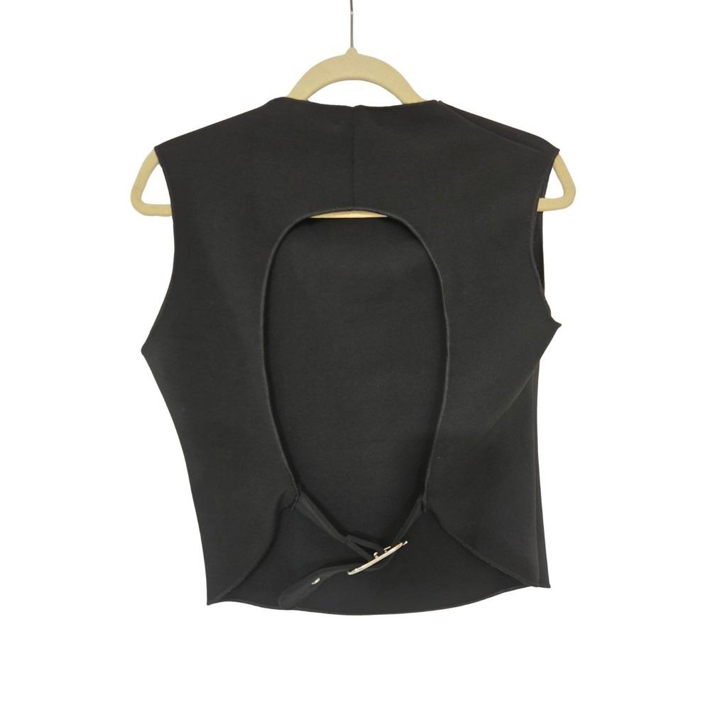 Zara Sleeveless Backless Top With Buckle Black Size L NWT - Picture 3 of 8